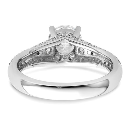 14K White Gold Lab Grown Diamond Semi-mount Engagement Ring