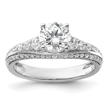 14K White Gold Lab Grown Diamond Semi-mount Engagement Ring