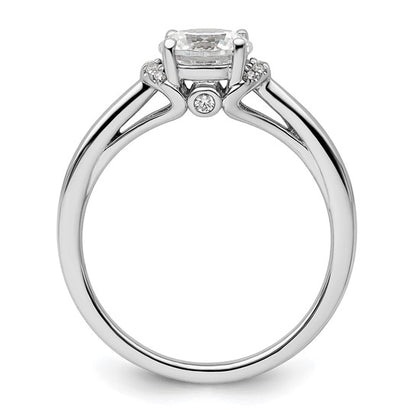 14K White Gold Lab Grown Diamond VS/SI GH, Semi-mount Eng Ring