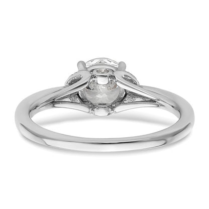 14K White Gold Lab Grown Diamond VS/SI GH, Semi-mount Eng Ring