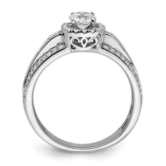 14K White Gold Lab Grown Diamond VS/SI GH, Semi-mount Engagement Rin