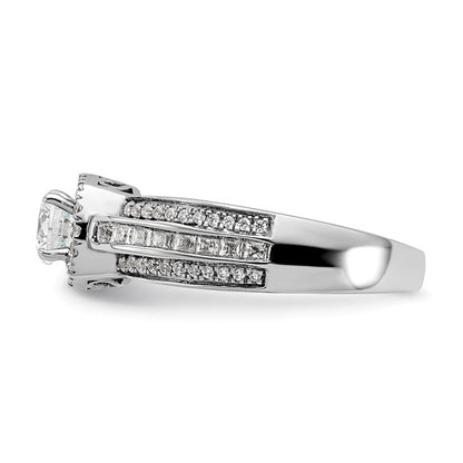 14K White Gold Lab Grown Diamond VS/SI GH, Semi-mount Engagement Rin