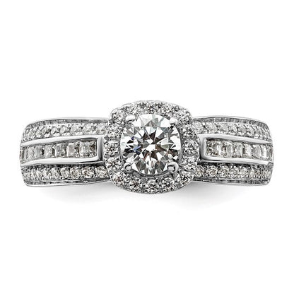 14K White Gold Lab Grown Diamond VS/SI GH, Semi-mount Engagement Rin