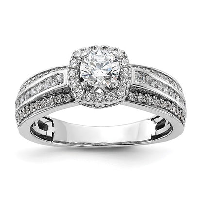 14K White Gold Lab Grown Diamond VS/SI GH, Semi-mount Engagement Rin