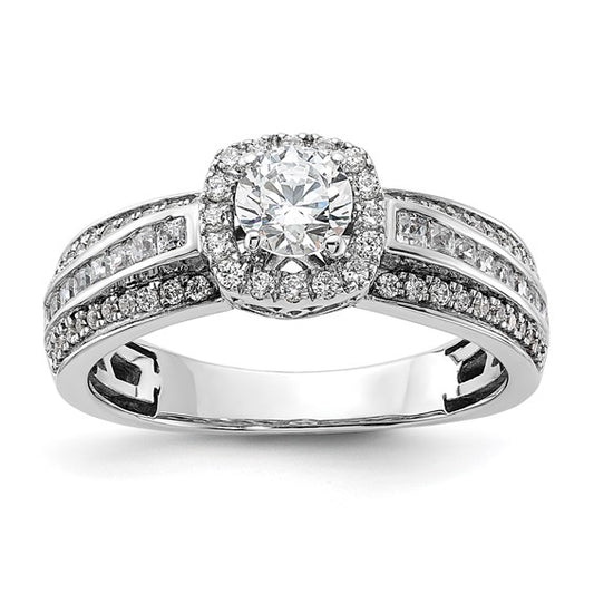 14K White Gold Lab Grown Diamond VS/SI GH, Semi-mount Engagement Rin