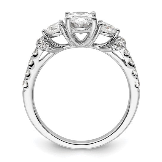 14K White Gold Lab Grown Diamond VS/SI GH, Semi-mount Engagement Rin