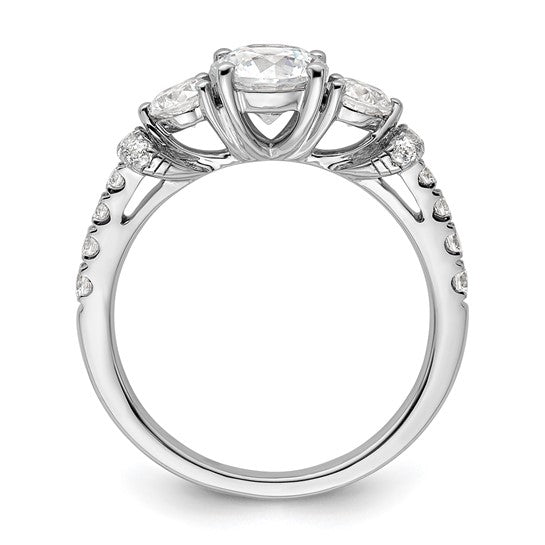 14K White Gold Lab Grown Diamond VS/SI GH, Semi-mount Engagement Rin