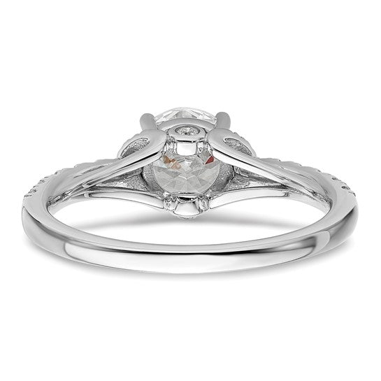 14K White Gold Lab Grown Diamond VS/SI GH, Semi-mount Engagement Rin