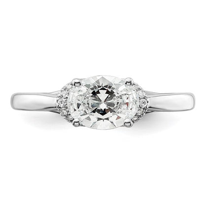 14K White Gold Lab Grown Diamond VS/SI GH, Semi-mount Engagement Rin