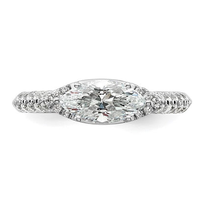 14K White Gold Lab Grown Diamond VS/SI GH, Semi-mount Engagement Rin