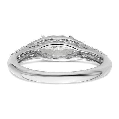 14K White Gold Lab Grown Diamond VS/SI GH, Semi-mount Engagement Rin