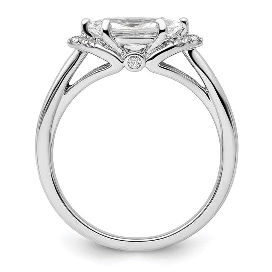 14K White Gold Lab Grown Diamond VS/SI GH, Semi-mount Engagement Ring