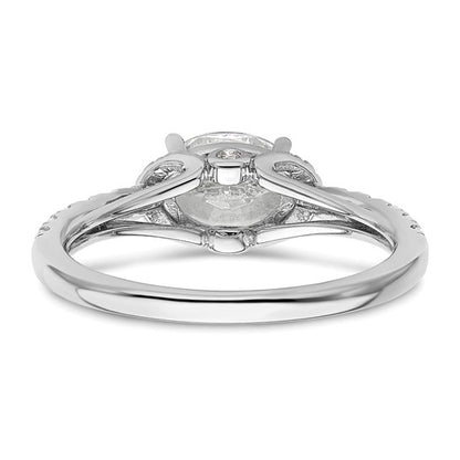 14K White Gold Lab Grown Diamond VS/SI GH, Semi-mount Engagement Rin