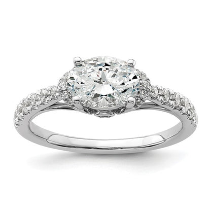 14K White Gold Lab Grown Diamond VS/SI GH, Semi-mount Engagement Rin