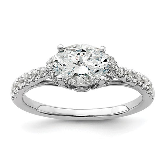 14K White Gold Lab Grown Diamond VS/SI GH, Semi-mount Engagement Rin