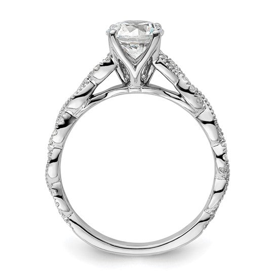 14K White Gold Lab Grown Diamond VS/SI GH, Semi-mount Engagement Rin