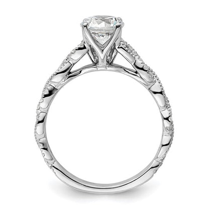 14K White Gold Lab Grown Diamond VS/SI GH, Semi-mount Engagement Rin