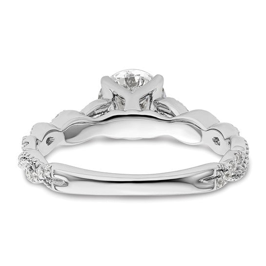 14K White Gold Lab Grown Diamond VS/SI GH, Semi-mount Engagement Rin