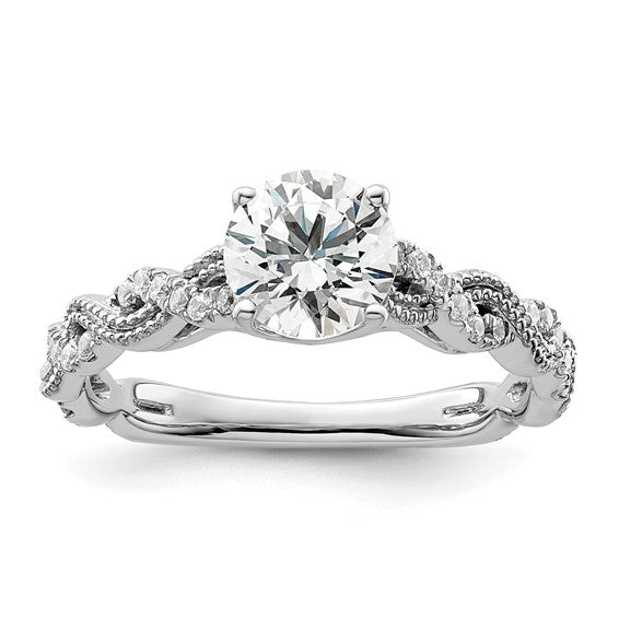 14K White Gold Lab Grown Diamond VS/SI GH, Semi-mount Engagement Rin