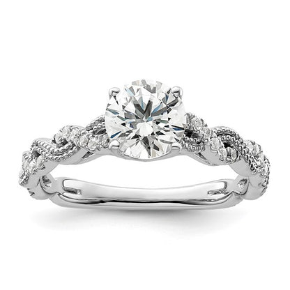 14K White Gold Lab Grown Diamond VS/SI GH, Semi-mount Engagement Rin