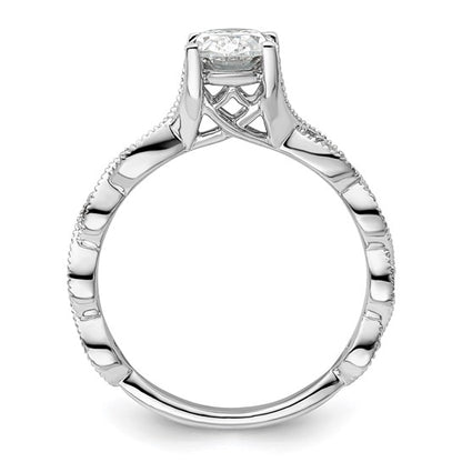 14K White Gold Lab Grown Diamond VS/SI GH, Semi-mount Engagement Rin