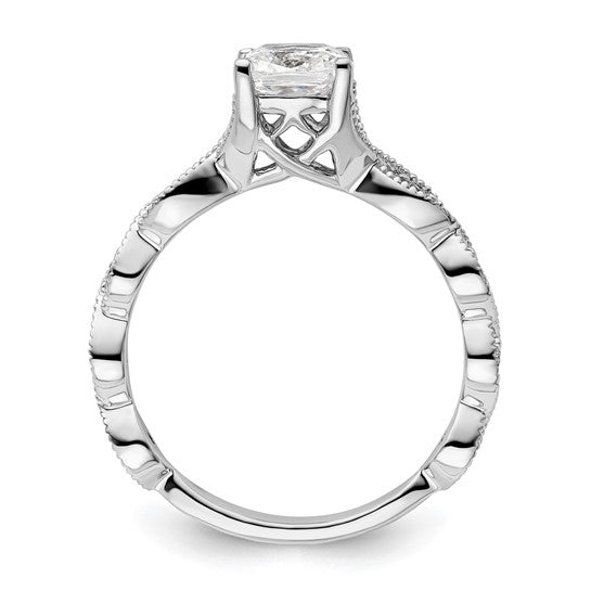 14K White Gold Lab Grown Diamond VS/SI GH, Semi-mount Engagement Rin