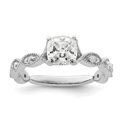 14K White Gold Lab Grown Diamond VS/SI GH, Semi-mount Engagement Rin