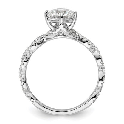 14K White Gold Lab Grown Diamond VS/SI GH, Semi-mount Engagement Rin