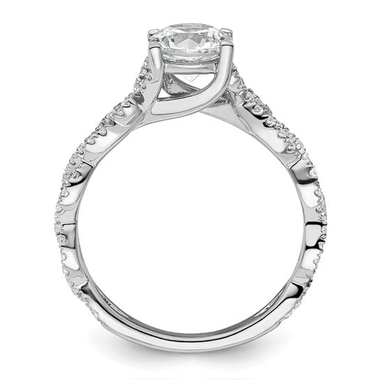 14K White Gold Lab Grown Diamond VS/SI GH, Semi-mount Engagement Rin