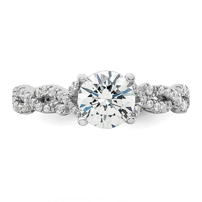 14K White Gold Lab Grown Diamond VS/SI GH, Semi-mount Engagement Rin