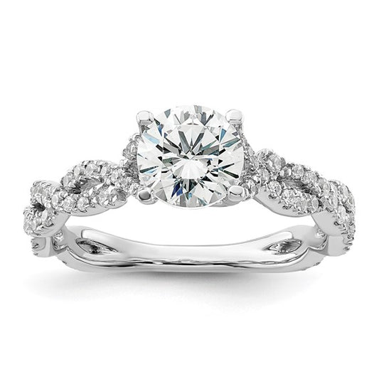 14K White Gold Lab Grown Diamond VS/SI GH, Semi-mount Engagement Rin