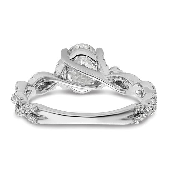 14K White Gold Lab Grown Diamond VS/SI GH, Semi-mount Engagement Rin