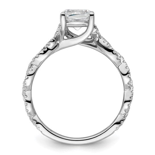 14K White Gold Lab Grown Diamond VS/SI GH, Semi-mount Engagement Rin