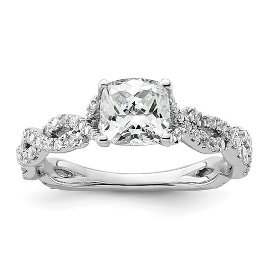 14K White Gold Lab Grown Diamond VS/SI GH, Semi-mount Engagement Rin