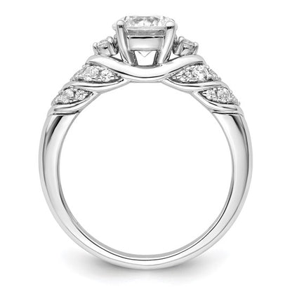 14K White Gold Lab Grown Diamond Semi-mount Engagement Ring