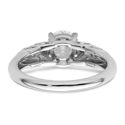 14K White Gold Lab Grown Diamond Semi-mount Engagement Ring