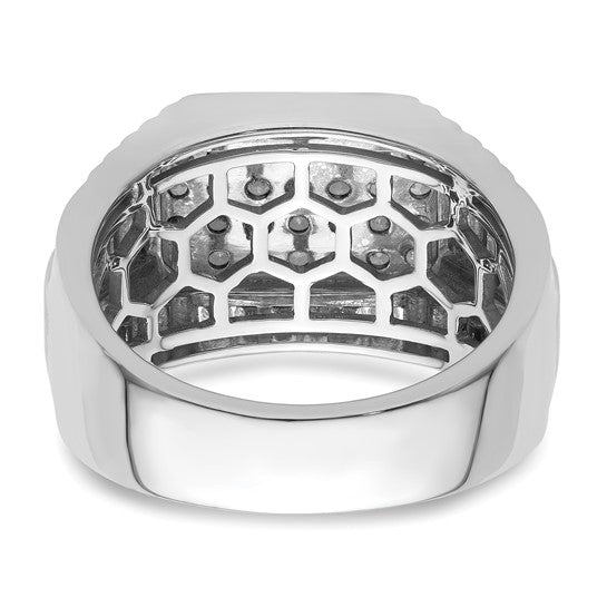14K White Lab Grown Diamond Men's Ring