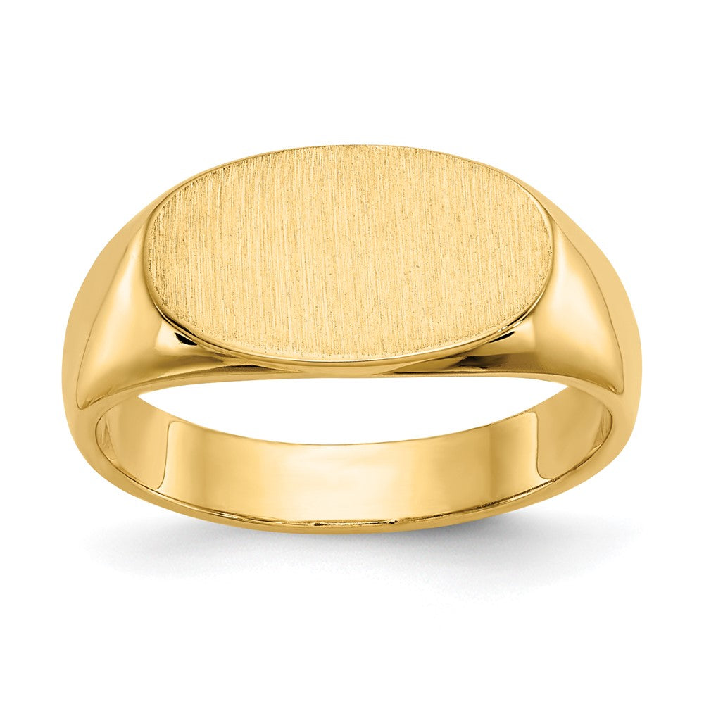 10k 13.5x8.0mm Closed Back Signet Ring
