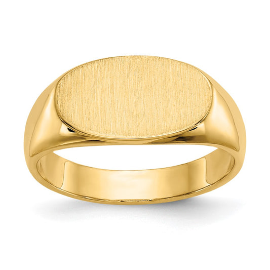 10k 13.5x8.0mm Closed Back Signet Ring