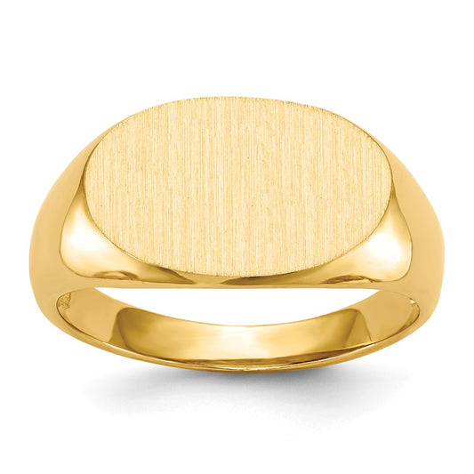14k 17.0x11.0mm Open Back Mens Signet Ring