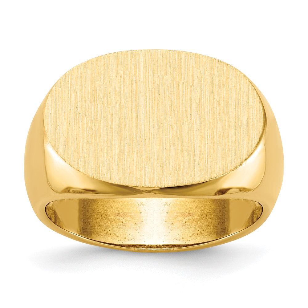 10k 19.0x13.0mm Open Back Mens Signet Ring