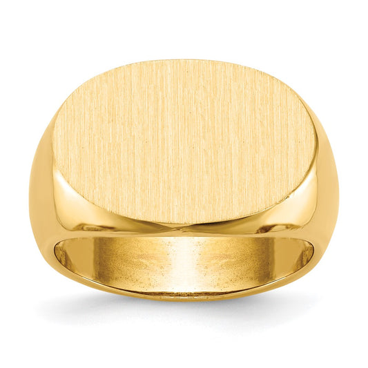 10k 19.0x13.0mm Open Back Mens Signet Ring