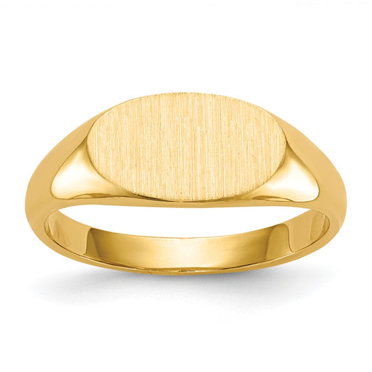 14k 11.5x6.5mm Closed Back Signet Ring