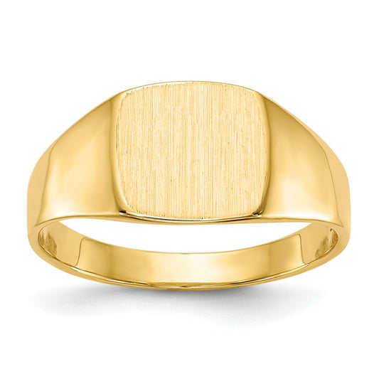 14k 9.0x8.5mm Closed Back Signet Ring