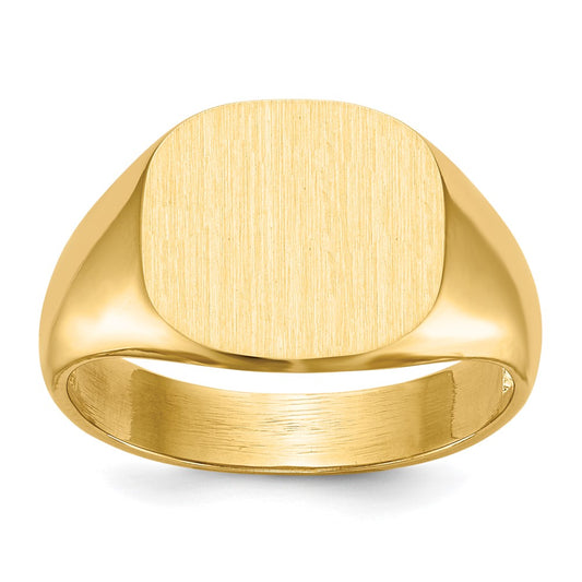 18k 13.5x12.0mm Open Back Mens Signet Ring