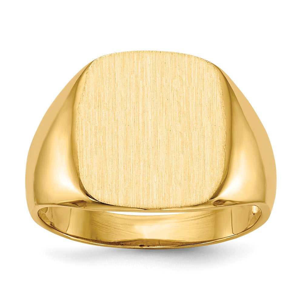 14k 13.5x15.0mm Open Back Mens Signet Ring