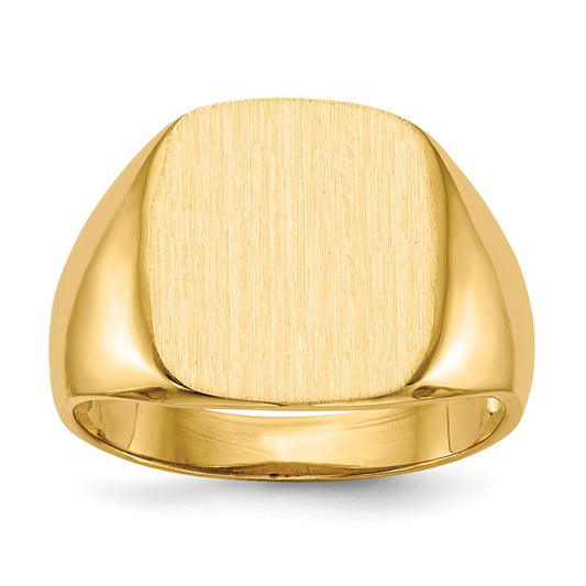 14k 13.5x15.0mm Open Back Mens Signet Ring