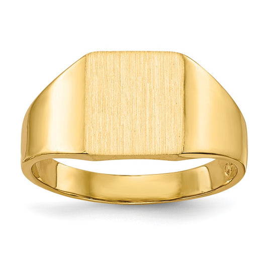 14k 8.5x9.0mm Closed Back Signet Ring