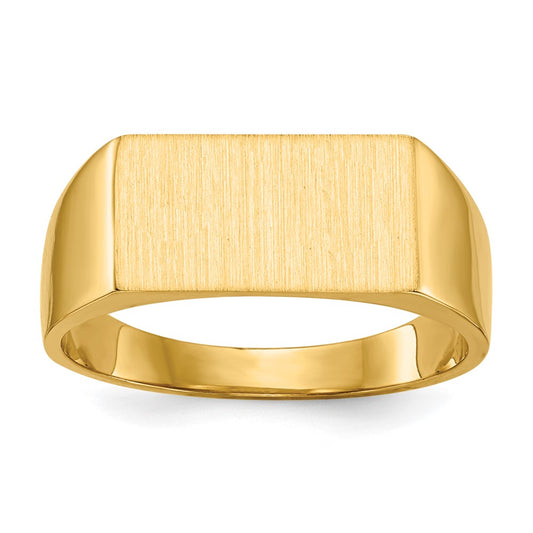 10k 13.0x7.0mm Closed Back Signet Ring