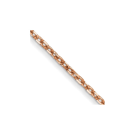 14k Rose Gold 1.0mm D/C Cable Chain